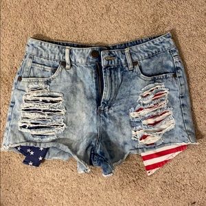 High waisted shorts